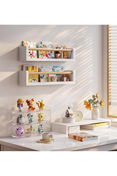 Ahsel Ahşap Montessori Çocuk Odası Mobilyası 1 adet 60 cm Tek Raf , Montessor...