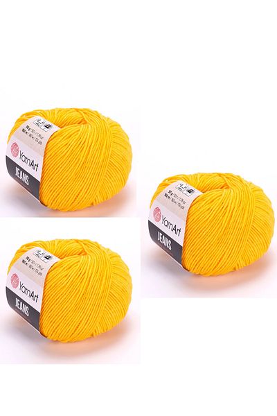 Yarnart Yarn Art Jeans 35 ανοιχτό πορτοκαλί Amigurumi νήμα πλεξίματος Ζακέτα πλέξιμο νήμα μωρό νήμα διάτρησης νήμα 3 πακέτο