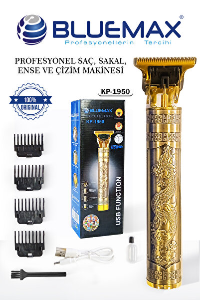 Bluemax Profesyonel Saç Sakal  Vücut Ense Çizim Makinesi Epilasyon Öncesi Bay  Metal Gövdeli Usb Sarj