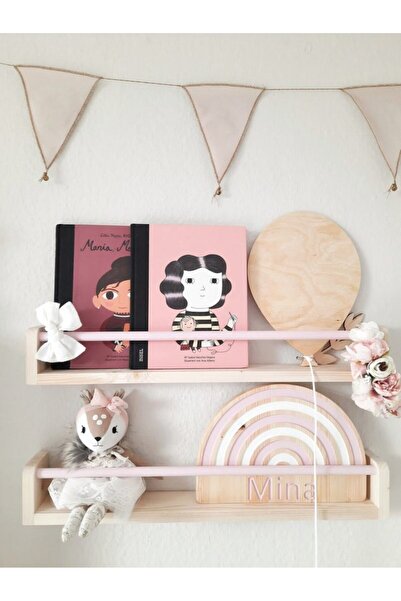 1 adet 60 cm Tek Raf , Montessori Tek Raf ,Beyaz Duvar Rafı, Ahşap raf, Montessori çocuk odası rafı