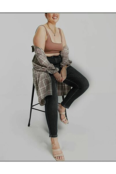 Trn JNS Anthracite Claws Plus Size Tight-fitting Jeans (skinny)