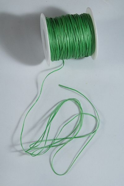 Eskişehir hobi sanat Παστέλ Πράσινο Χρώμα 1,0 mm 100 μέτρα κερωμένο σχοινί Θηλιά Δερμάτινο κολιέ με κλωστή ραπτικής Σχέδιο κοσμήματος Σχοινάκι βραχιολιών