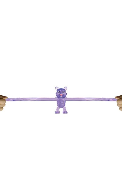 TOYFEST 14 cm Mokie Purple Flexible Stretch Crystal - Soft Figure 1 Piece