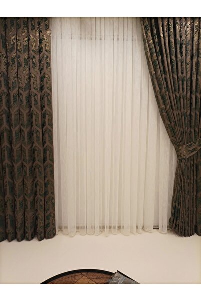 NİVEMESHOME Nivemeshome Daron Maro-verde 1/3 Închidere Pliuri Fundal Cortina Apm