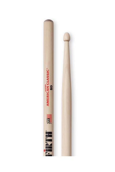 VIC FIRTH Vicfırth 8d Baguette/stick (PAIR), Hıckory, 0.540"x16", Medium T