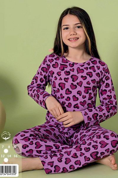 Mutlu City New Model Girl's Pajama Set K059