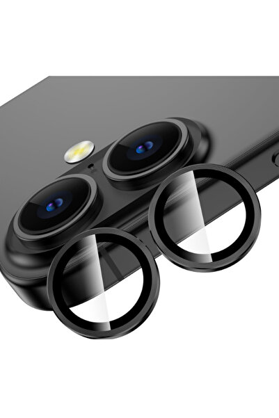 KVK PRİVACY Iphone 16 /16 Plus Uyumlu Kamera Koruma Lens Koruyucu Temperli Ca...