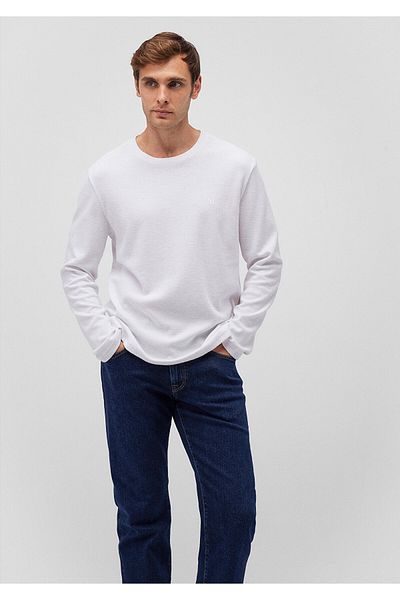 Mavi Μακρυμάνικο λευκό T-shirt Slim Fit / Slim Fit 065755-620