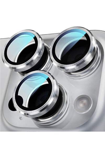 KVK PRİVACY Iphone 16 Pro/16 Promax Uyumlu Kamera Koruma Lens Koruyucu Temper...
