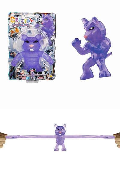 TOYFEST كريستال مطاطي مرن أرجواني مقاس 14 سم - مجسم ناعم قطعة واحدة