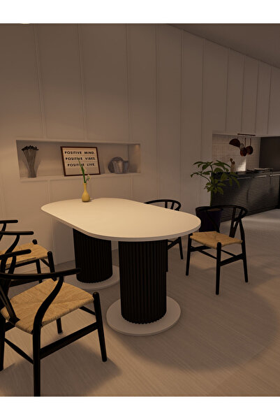 moka park avm YEMEK MASASI MUTFAK MASASI OVL DEKORATİF ŞIK AYAKLI