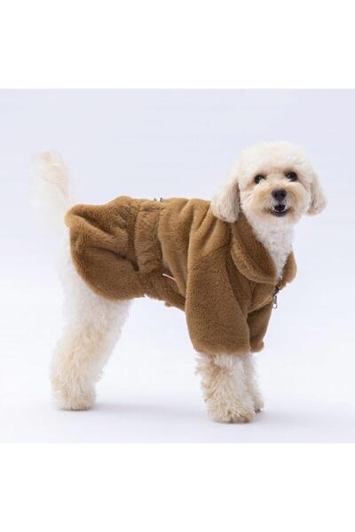 Pawstar Kahverengi Paris Ceket Kedi Köpek Ceketi Kedi Köpek Kıyafeti Kedi Köpek Elbisesi