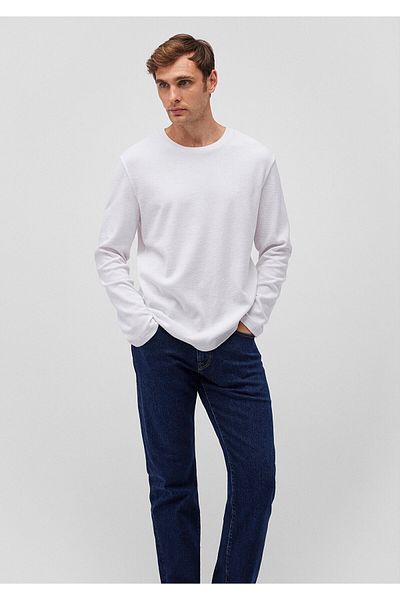 Mavi Μακρυμάνικο λευκό T-shirt Slim Fit / Slim Fit 065755-620