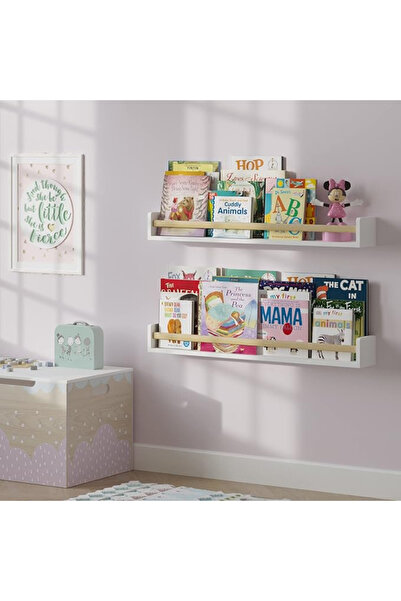 1 adet 100 cm Tek Raf , Montessori Tek Raf ,Beyaz Duvar Rafı, Ahşap raf, Montessori çocuk odası rafı