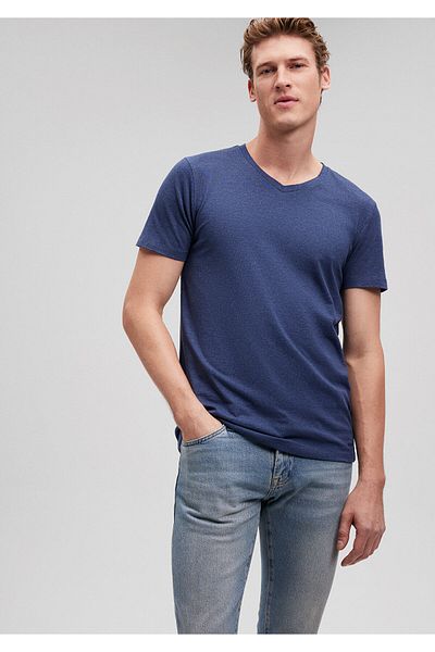 Mavi V-Ausschnitt Stretch Basic T-Shirt - Taillierter Schnitt061748-18790