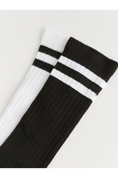 LC Waikiki Lw - раирани момичешки чорапи до коляното 2 бр