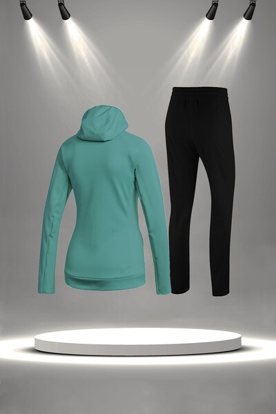 POSEIDON STORM Women's Water Green Special Supra Combed Cotton Comfortable and Stylish Tracksuit Set (S-3Xl)