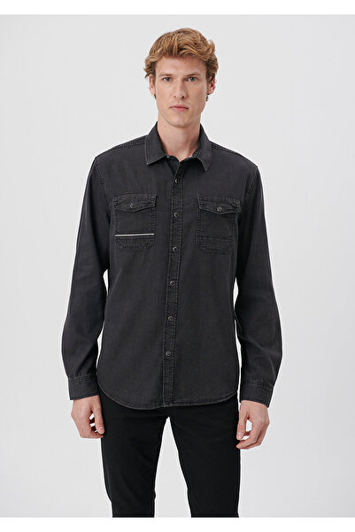 Mavi Πουκάμισο τζιν Rio Pro Anthracite - Εφαρμοσμένη κοπή 0295732905