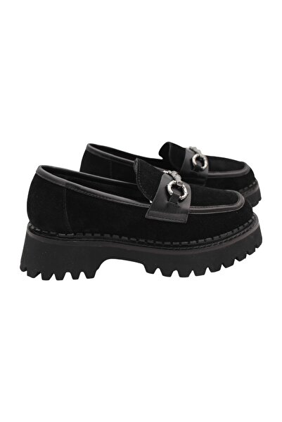 a ayak&kabım official Γνήσιο δέρμα με μαύρη πόρπη Casual γυναικεία παπούτσια ...
