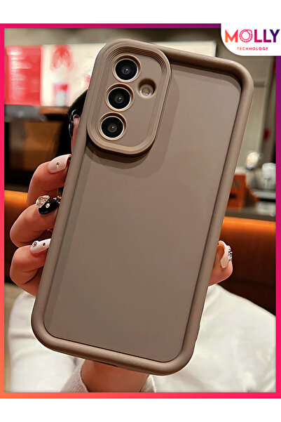 Molly Samsung Galaxy A54 İçin Fallow Brown Kenarları Kalın Pan Silikon Kılıf ...