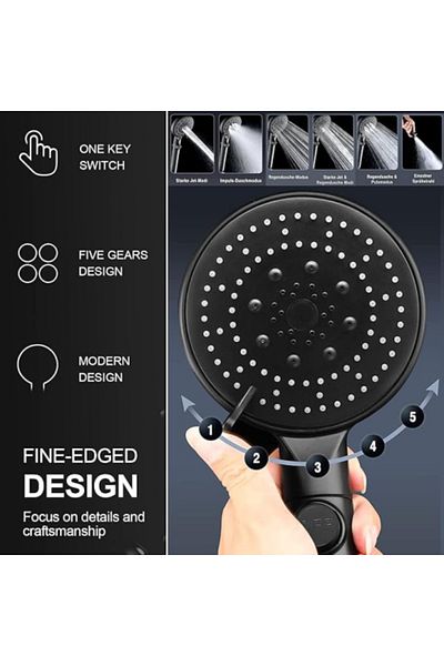 evimdeyokyok Shower Head 5 Modes