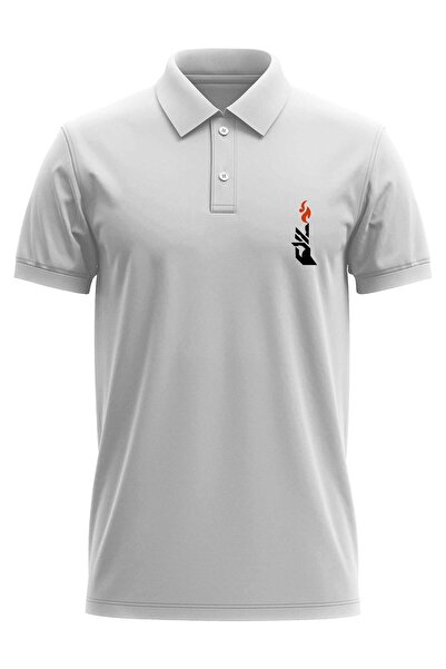 The Baski Тениска с поло яка тип „пламък“ от 100% памук, стандартна кройка