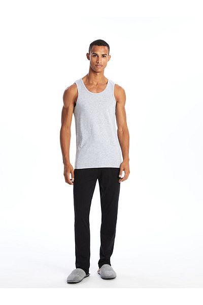 LC Waikiki Lcw U Collar Combed Cotton Men's Undershirt 2-Piece