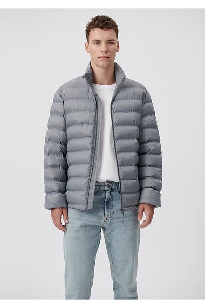 Mavi Stand Collar Grey Puffer Coat 0110190-85550