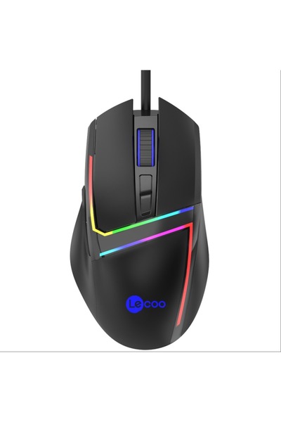 LENOVO LECOO MS106 Usb+Kablolu 3200DPI+7 Tuşlu RGB Aydınlatmalı Gaming Mouse