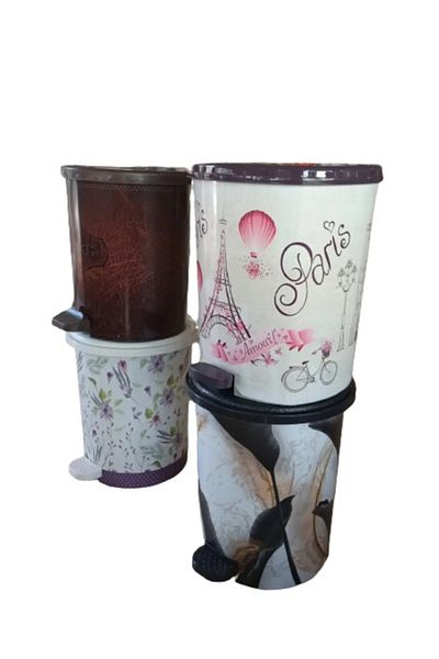 NEZADE STORE 4 No 22Lt Patterned Trash Can Royaleks-Mrd154