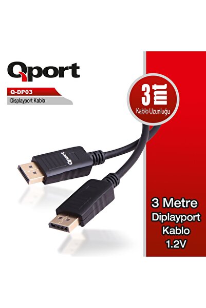 Qport Q-DP03 كابل Displayport 3m 1.2V