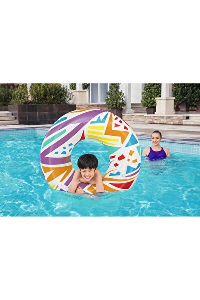 BESTWAY Geometric Patterned 107 cm Bagel with Handle