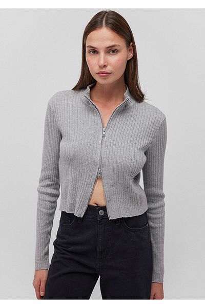 Mavi Double-Way Zippered Gray Knitwear Fitted / Fitted Cut 171469-83096