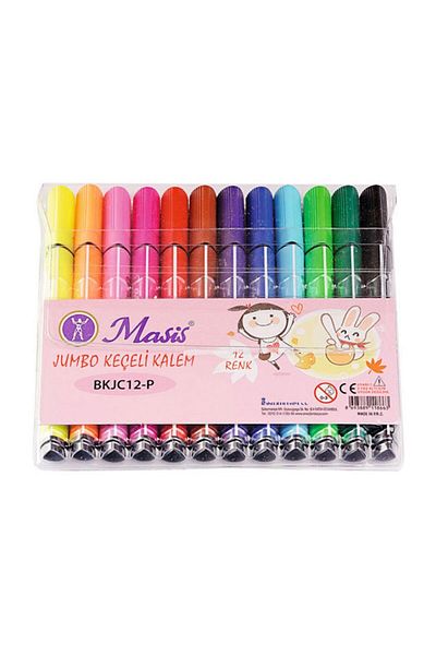 Masis Jumbo Felt Pen 12 Colors Bkjc12