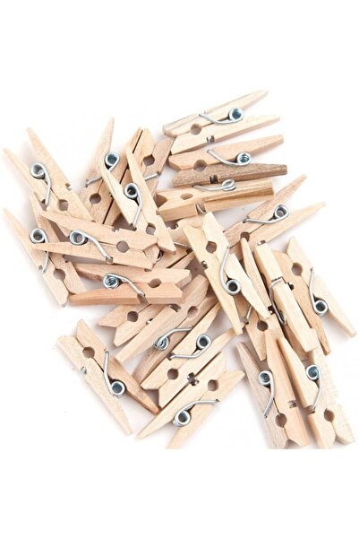 Genel Markalar Ahşap Büyük Mandal Natural 12li 8795