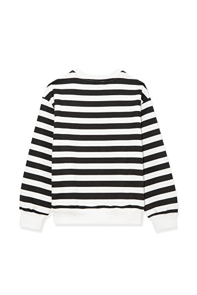 Mavi Bílá pruhovaná mikina 7s10023-84517