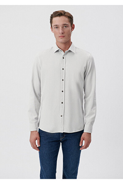 Mavi Šedá lyocellová košile Slim Fit / úzký střih 0210490-80618