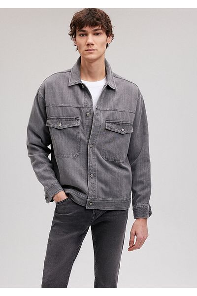 Mavi Cămașă supradimensionată Tencel din denim gri - 0211048 -82758