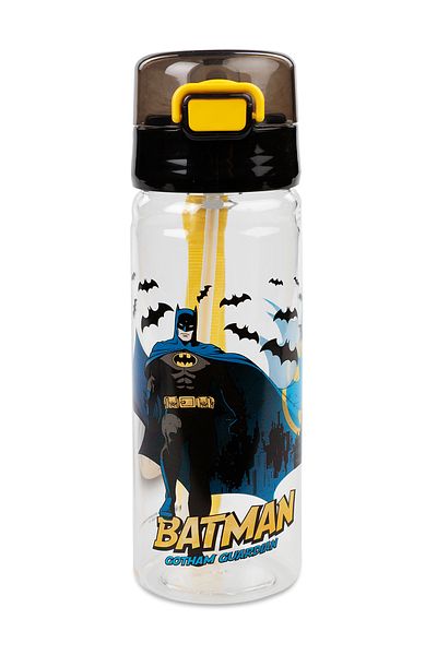 Batman قارورة سولو مع القش 500 مل أسود