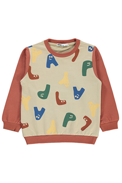 Civil Boys Skater Baskılı 2-5 Yaş Sweatshirt - Turuncu 5-6 Yaş