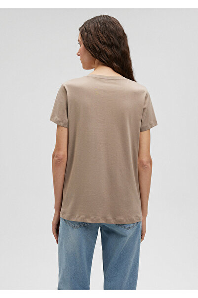 Mavi Бежова тениска с щампа с пеперуди Slim Fit / Slim Fit 1612407-70364