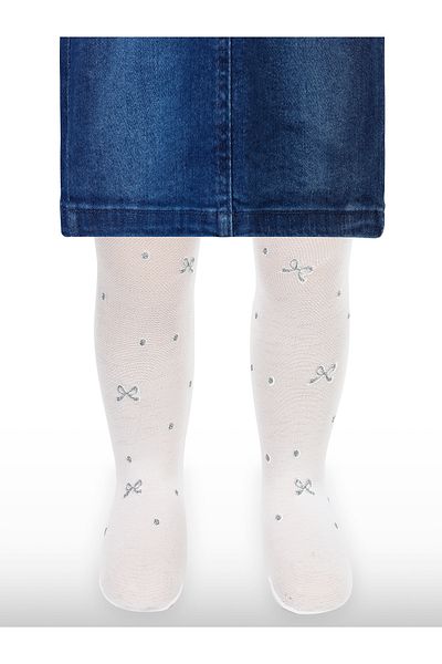 Civil Baby White Baby Girl Mousse Pantyhose - 6-18 Months, 30 Denier