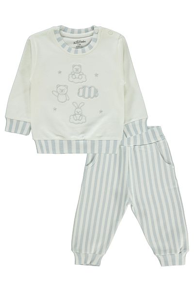 Aziz Bebe Baby Boy Set 0-12 Months Ecru