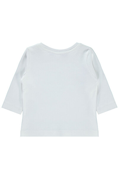 Civil Baby 12-24 Months White Baby Combed Cotton Sweatshirt