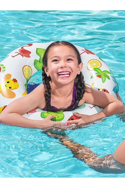 BESTWAY Turquoise Patterned Bagel - 61 Cm