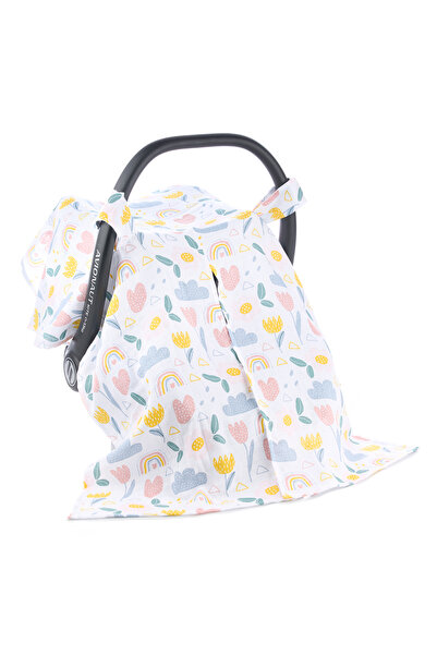SafeMom Muslin Baby Carrier - Flowers Stroller Cover