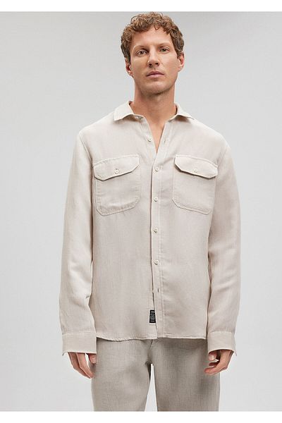 Mavi Linen Blended Beige Shirt Regular Fit / Regular Cut0210851-70144