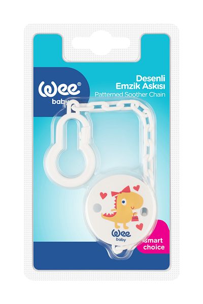 Wee Baby حزام مصاصة منقوش على شكل ديناصور أبيض