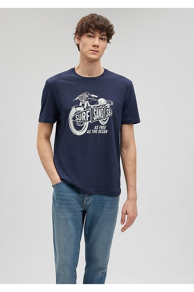Mavi Navy Blue Regular Fit Printed T-Shirt - 0612080 -70490