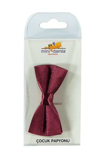 Minidamla Boys' Bow Tie 2-10 Years Old Burgundy